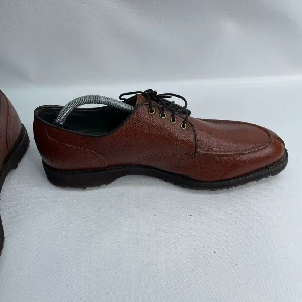 VTG Men's FOOTJOY Premier Classics Dry Brown LEATHER Golf SPIKELESS Shoes 10.5 D